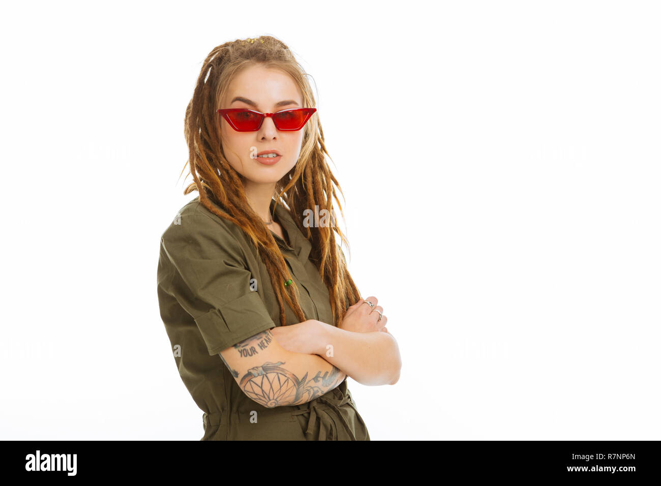 Confident woman long dreadlocks hi-res stock photography and images - Alamy