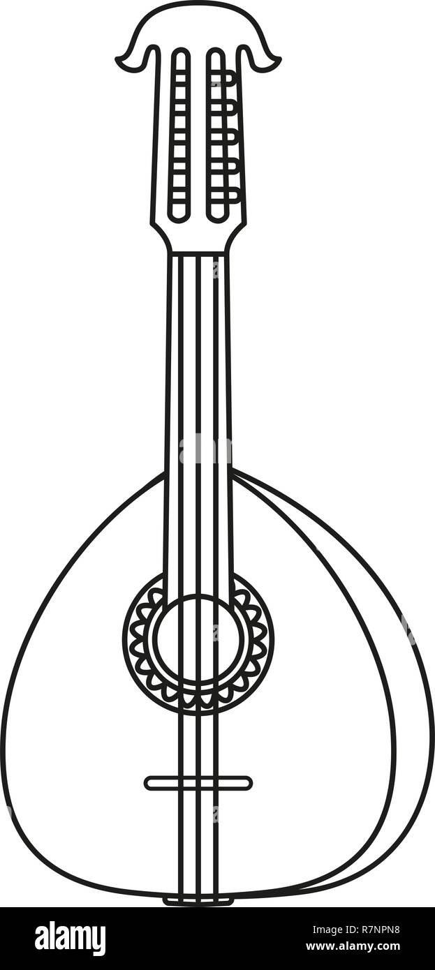 Line art black and white lute Stock Vector Image & Art Alamy