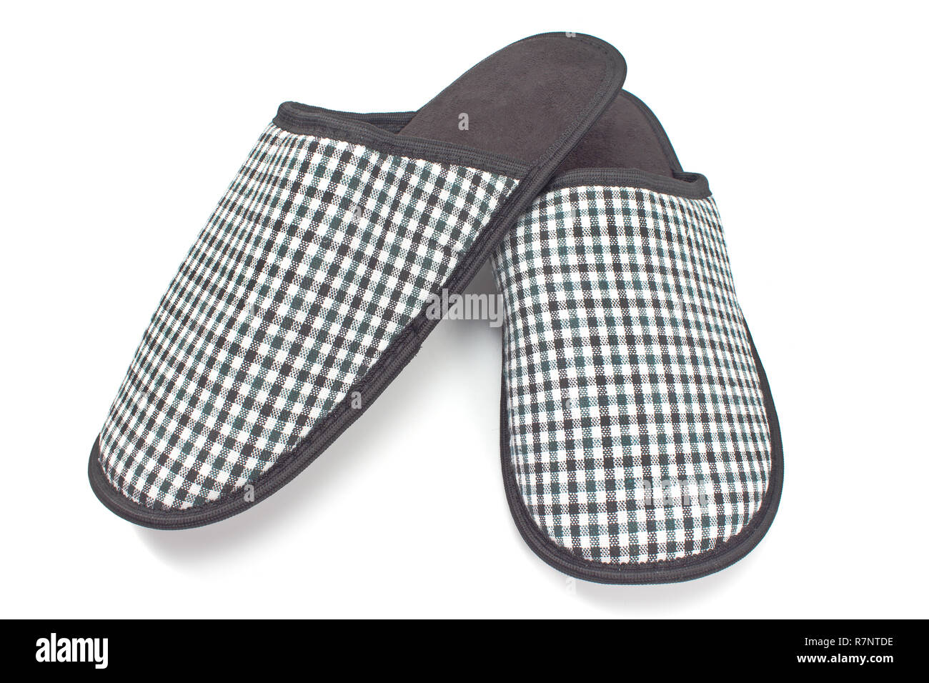 House slippers isolated on white background Stock Photo