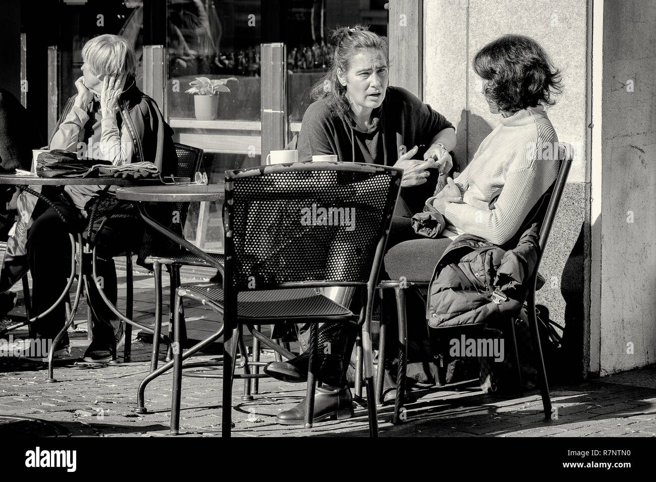 Two women autumn talking hi-res stock photography and images - Alamy