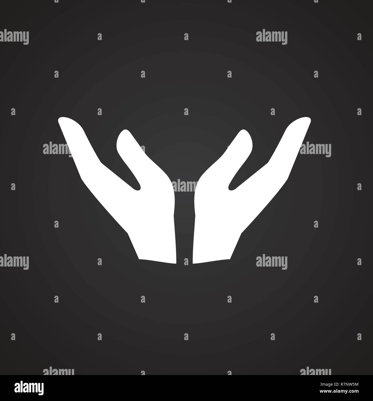 Two hands side by side. Hands in position, palms up, hold something, two  hands are praying, pray to God, isolated on white background, vector  illustration 24608937 Vector Art at Vecteezy