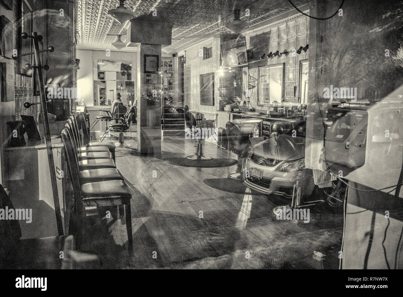 Beauty salon on Highland Street in Worcester, MA Stock Photo Alamy