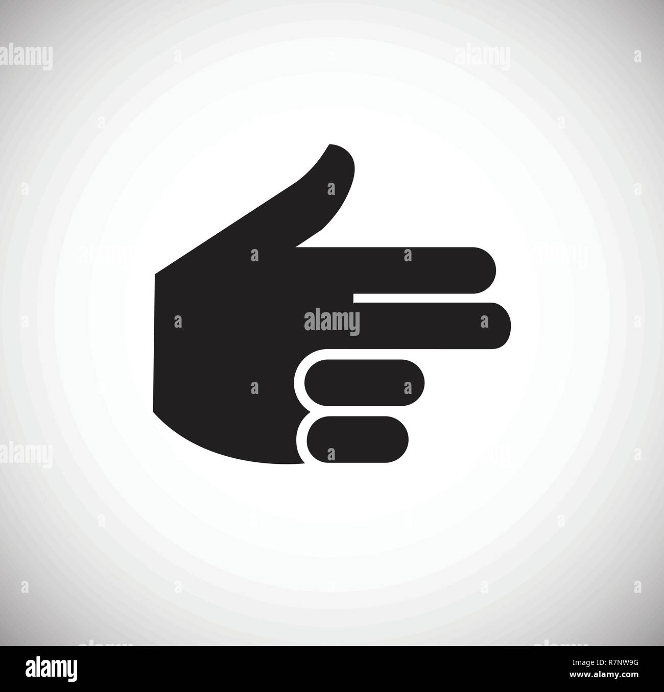 Gun gesture icon on white background for graphic and web design, Modern ...