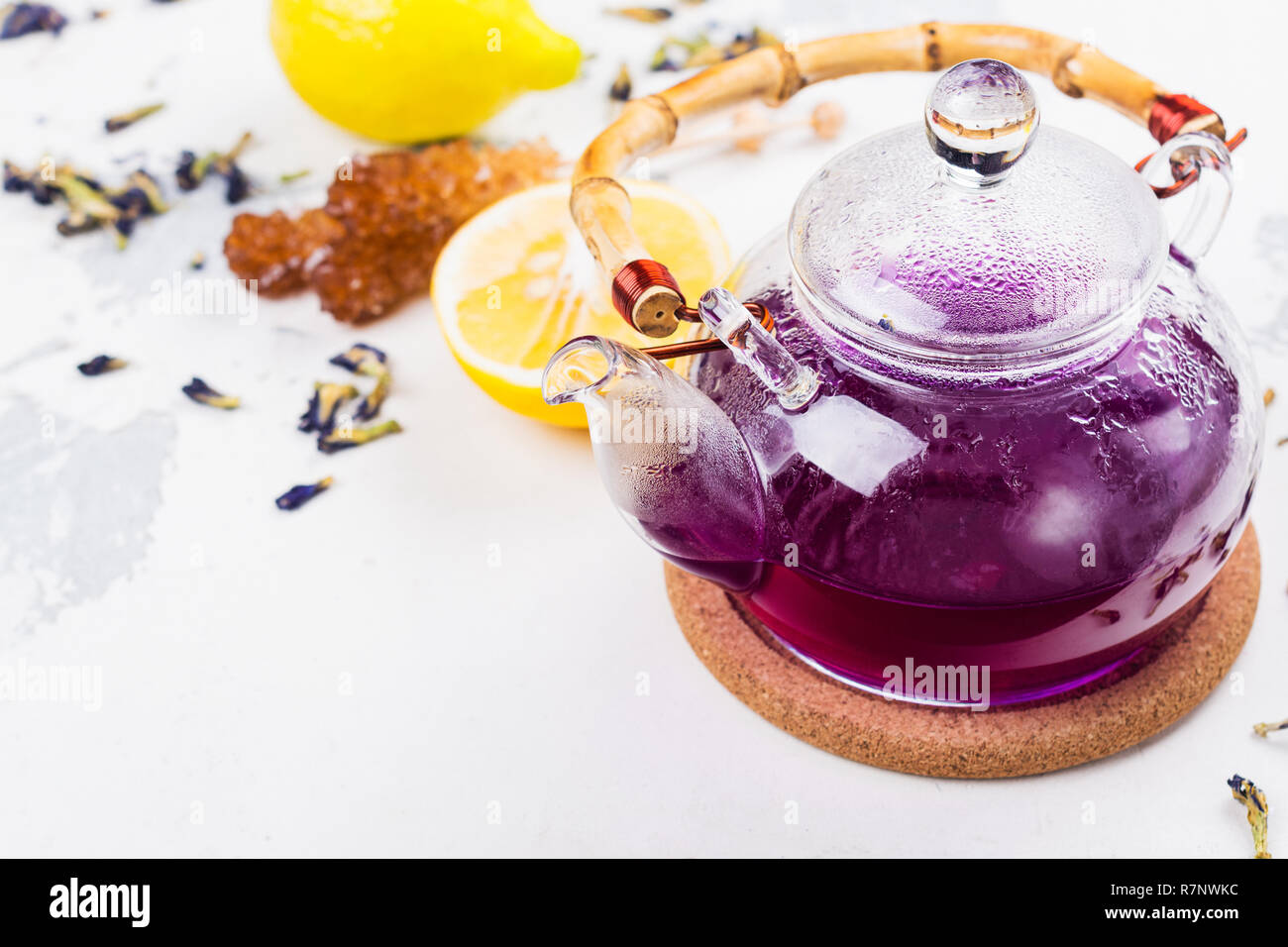 Thai blue butterfly pea tea Stock Photo Alamy