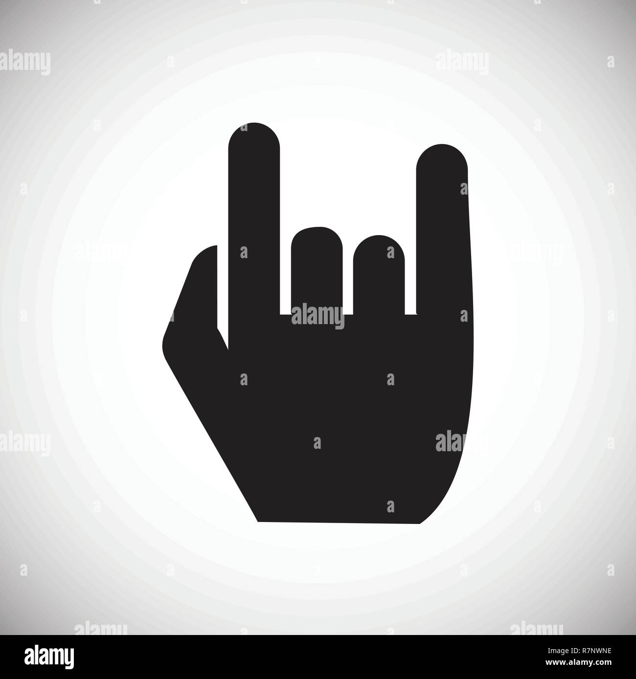 Rock gesture icon on white background for graphic and web design ...