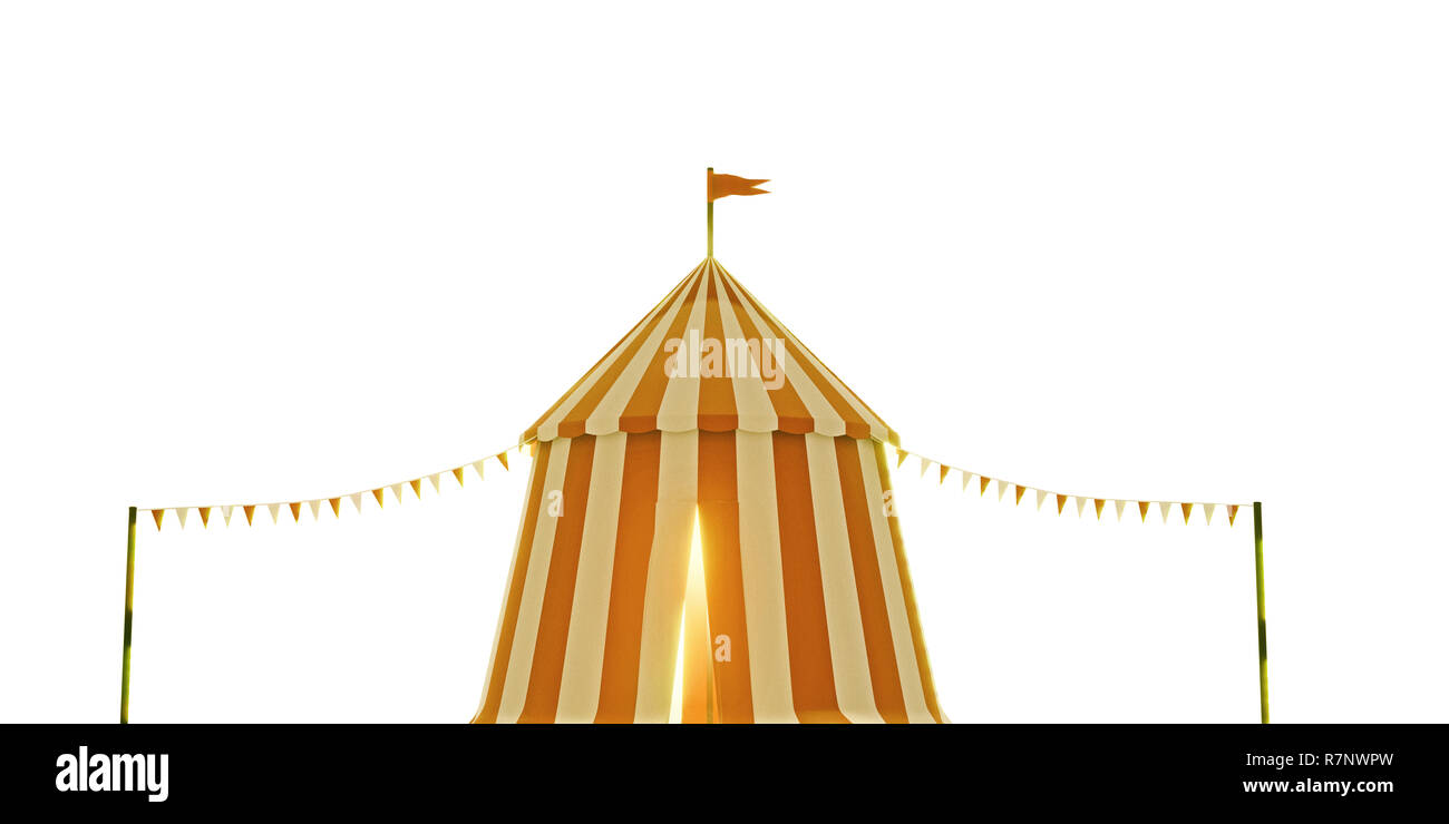 circus tent isolated on white background 3d illustration Stock Photo ...