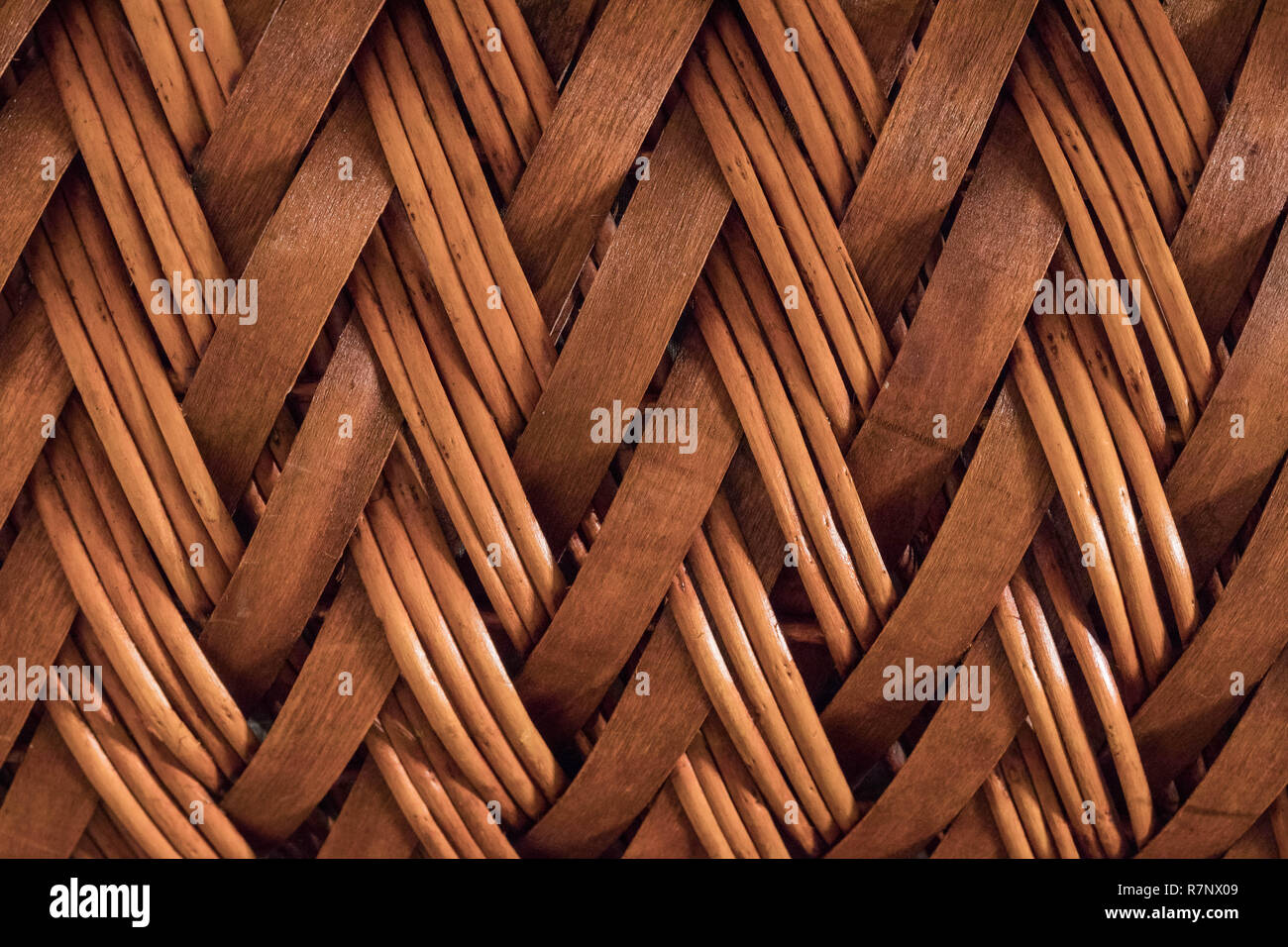 wicker or rattan basket texture. High resolution seamless texture. tree color. Stock Photo