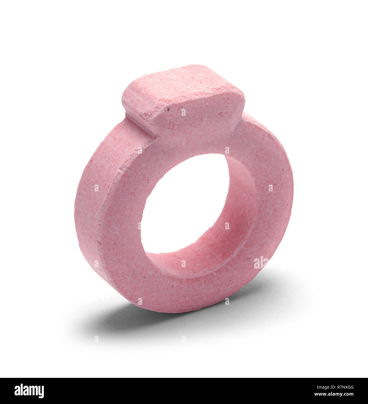 Pink Candy Ring Isolated on a White Backtground. Stock Photo