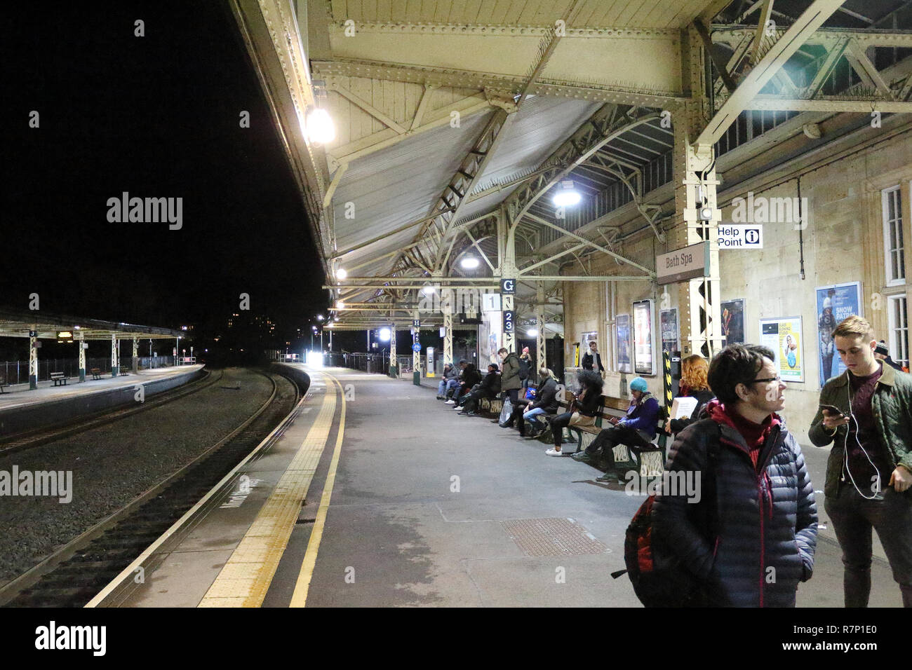 The Bath train station, covered by a metal canopy Stock Photo Alamy
