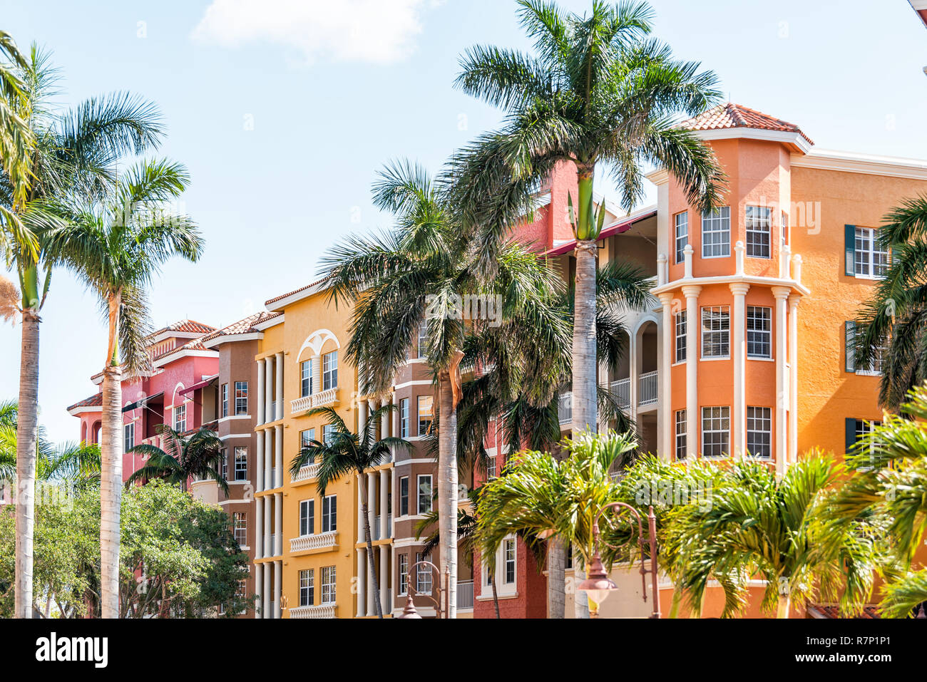 Naples, USA April 30, 2018 Bayfront orange condo, condominium