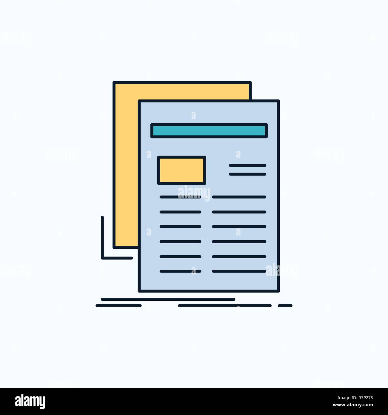 Gazette Media News Newsletter Newspaper Flat Icon Green And Yellow Sign And Symbols For Website And Mobile Appliation Vector Illustration Stock Vector Image Art Alamy