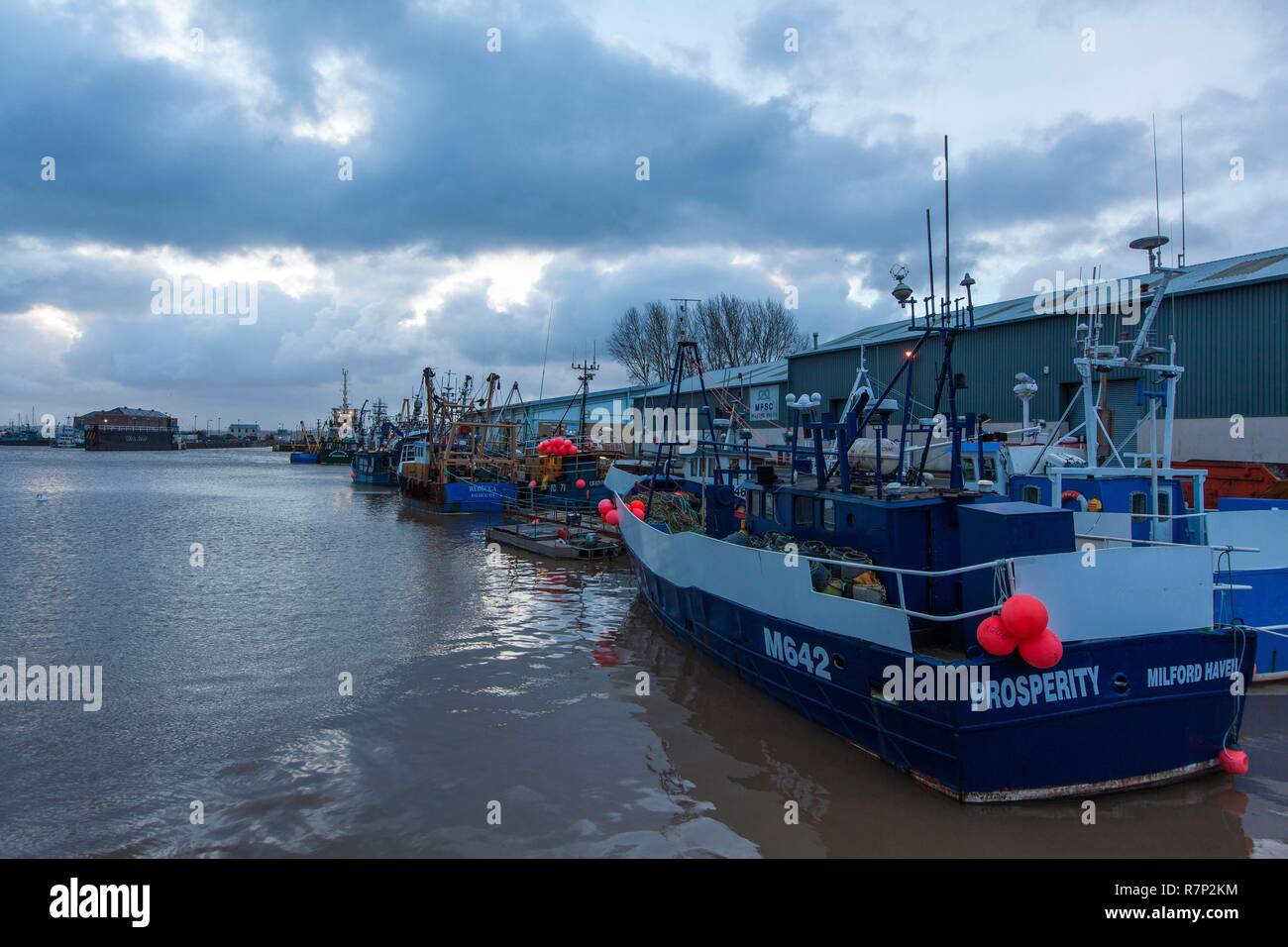 United Kingdom, Wales, Milford Haven, fishing port, Stock Photo