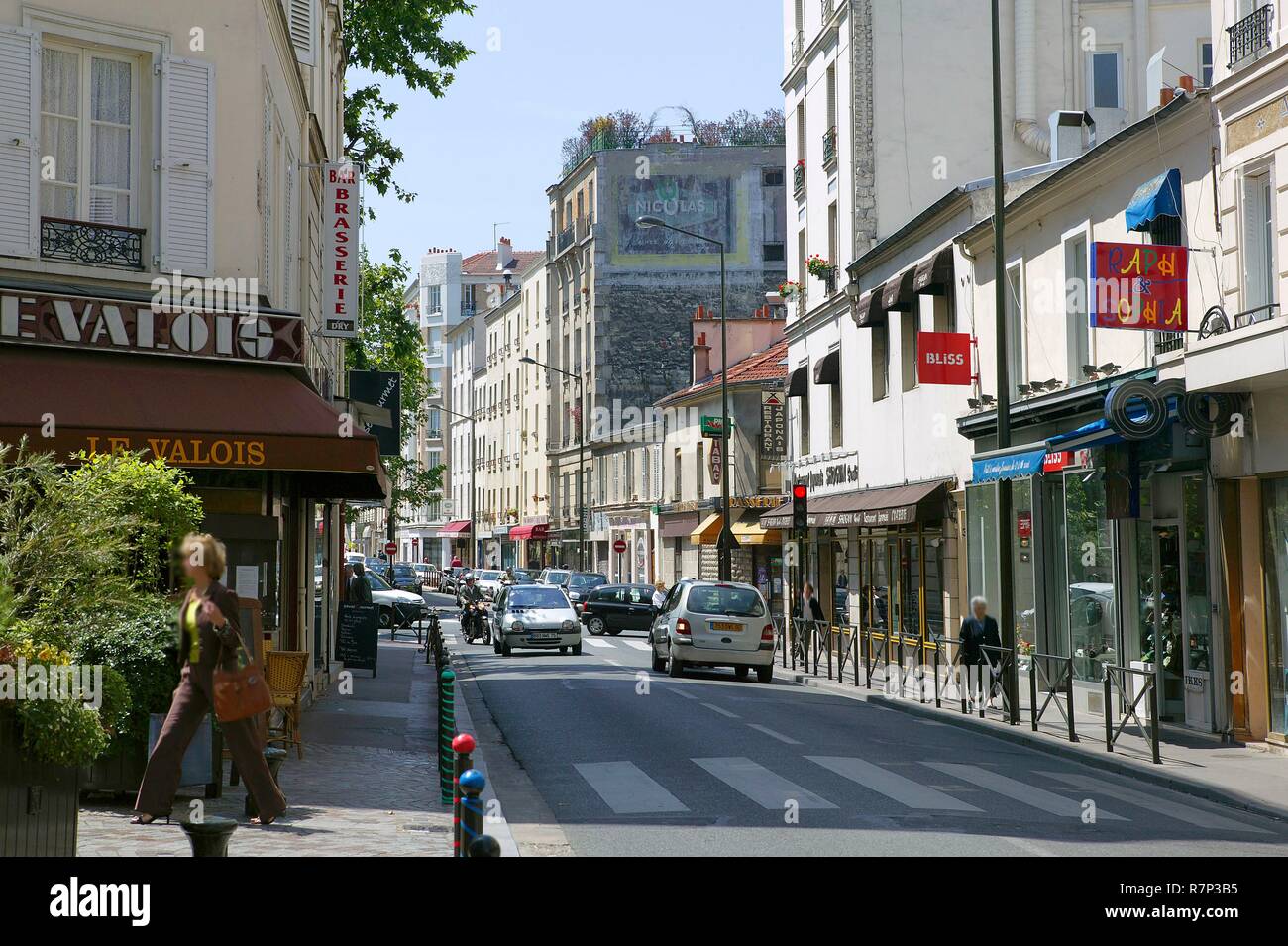 France, Hauts de Seine, Levallois Perret, Rue Jean Jaures Stock Photo -  Alamy