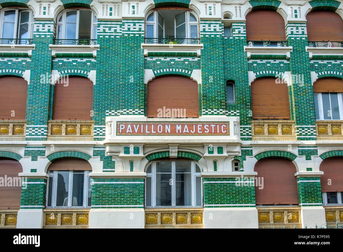 France, Puy de Dome, Royat, Pavillon Majectic hotel Stock Photo