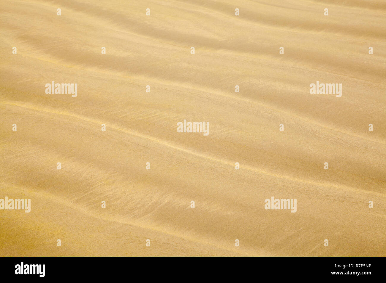 Beach Sand With Wave Ripple Pattern Background. Stock Photo
