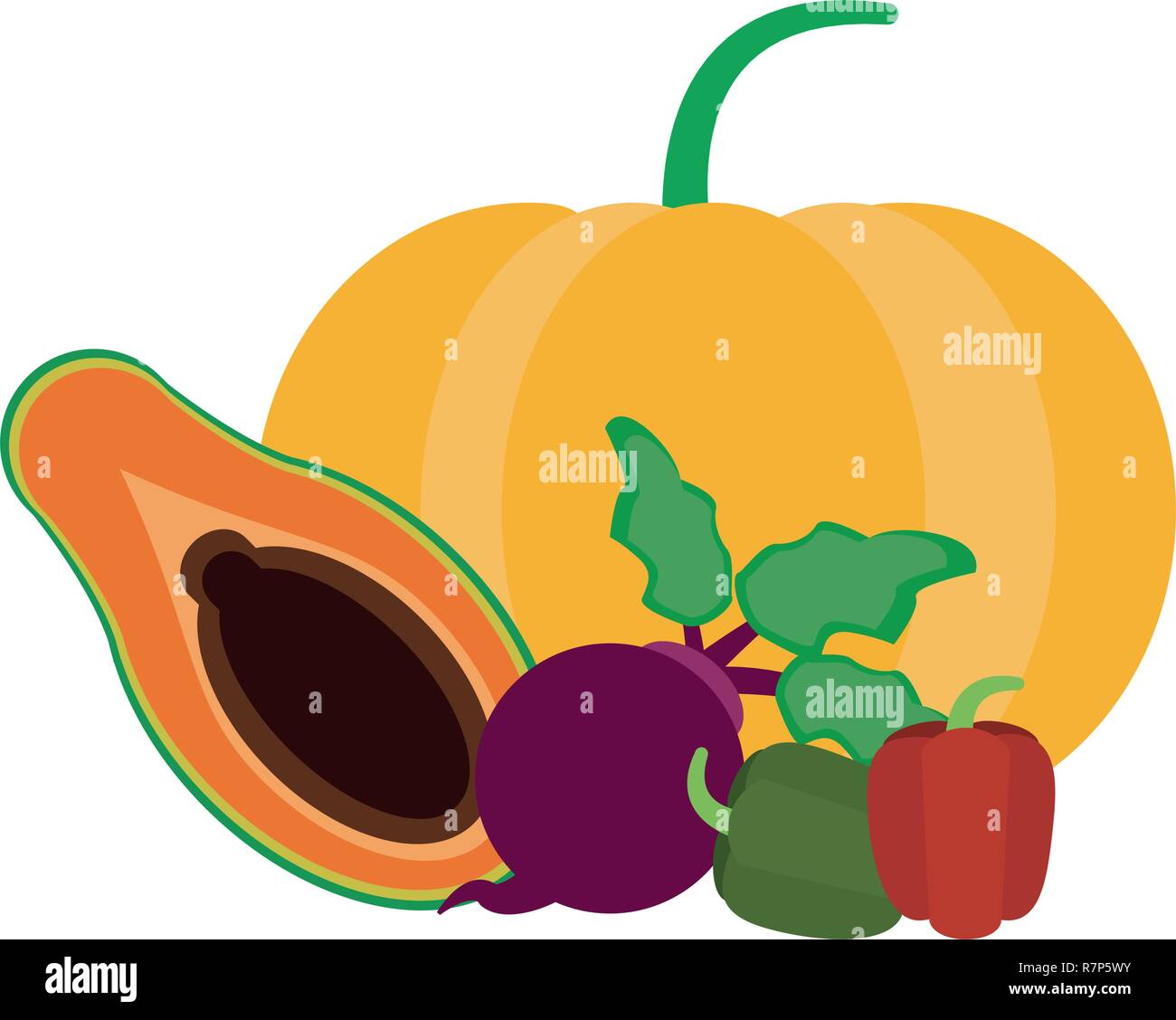 fruits and vegetables Stock Vector Image & Art - Alamy