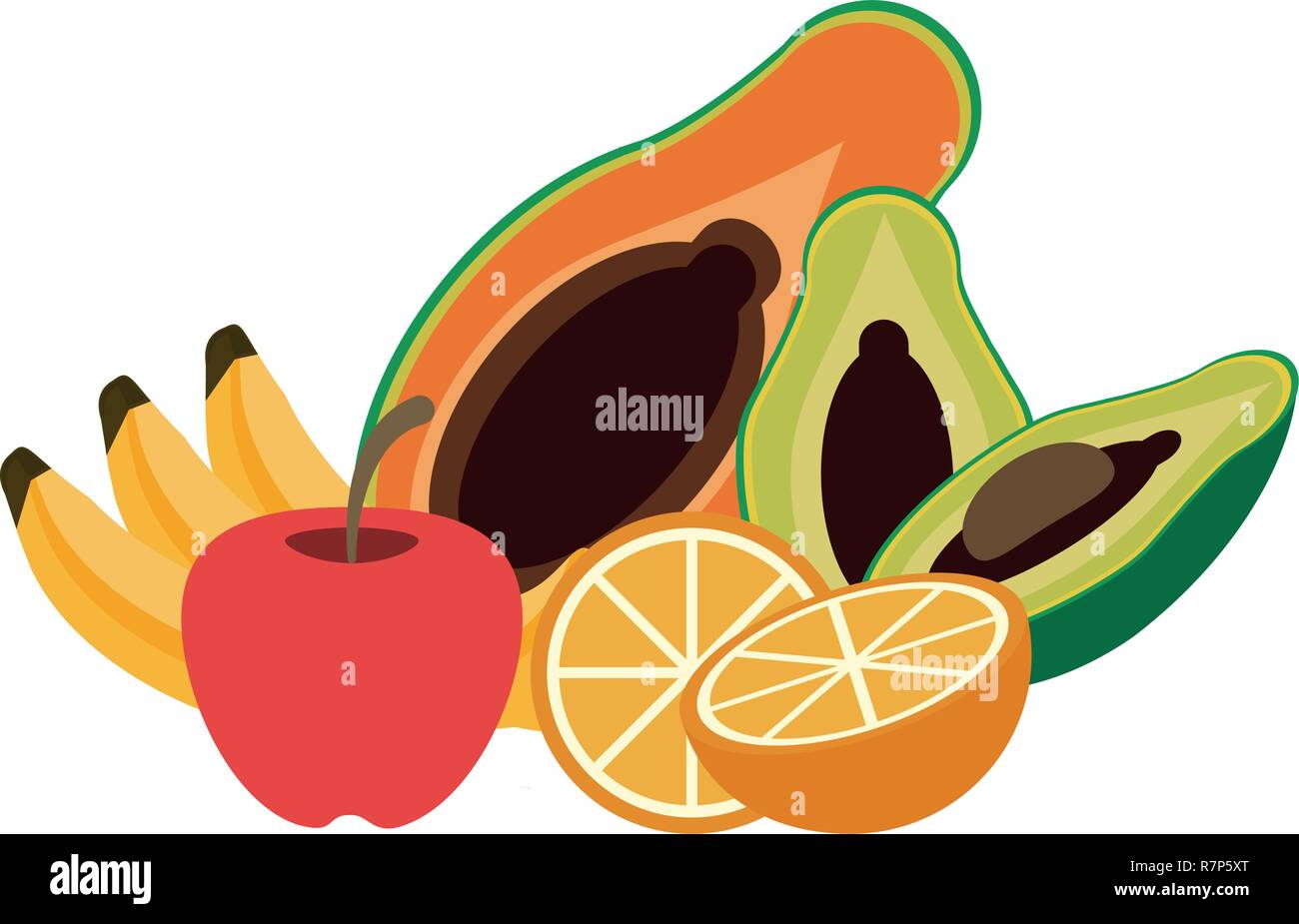 fruits and vegetables Stock Vector Image & Art - Alamy