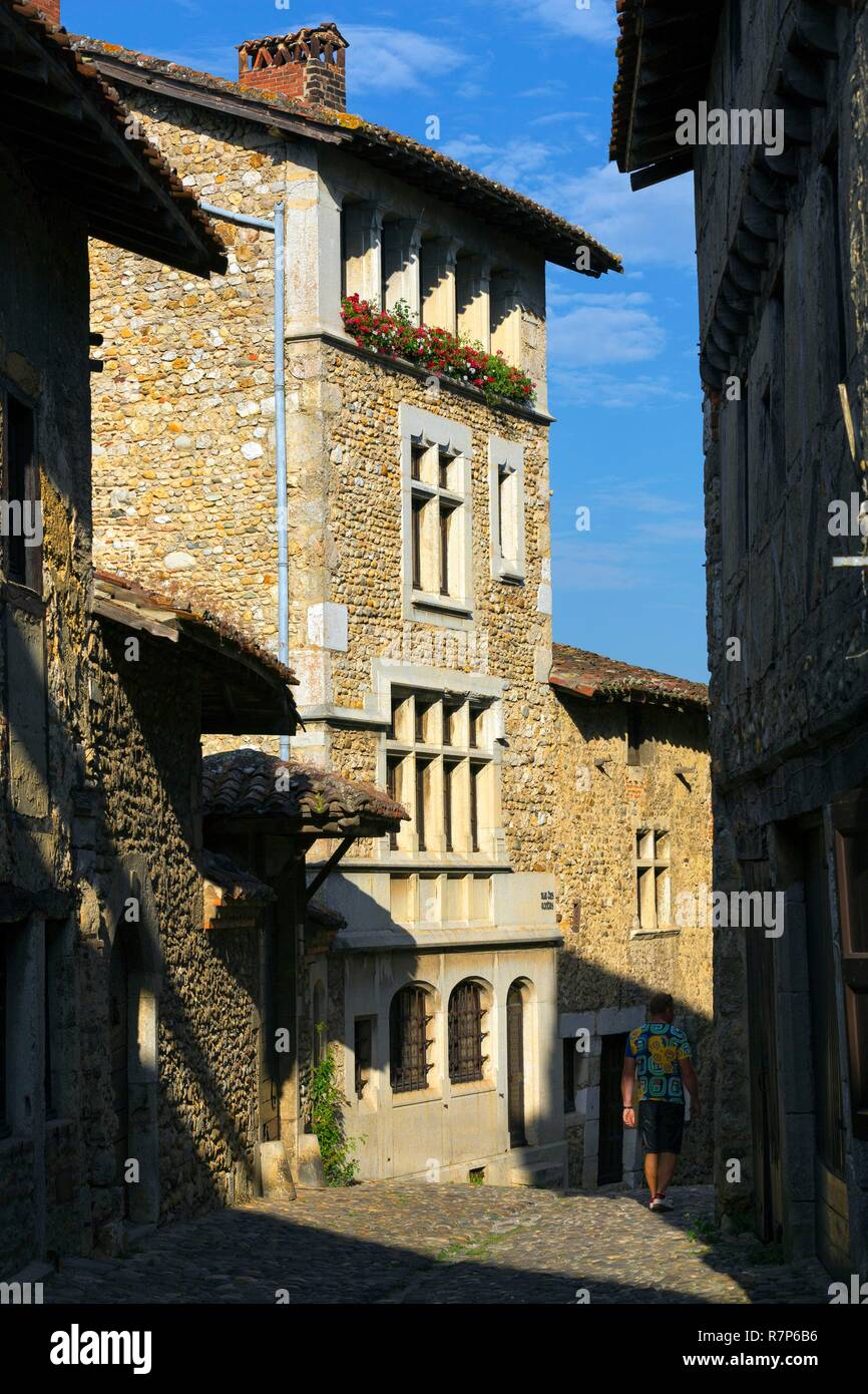 France, Ain, the medieval village of Pérouges, labeled the Most ...