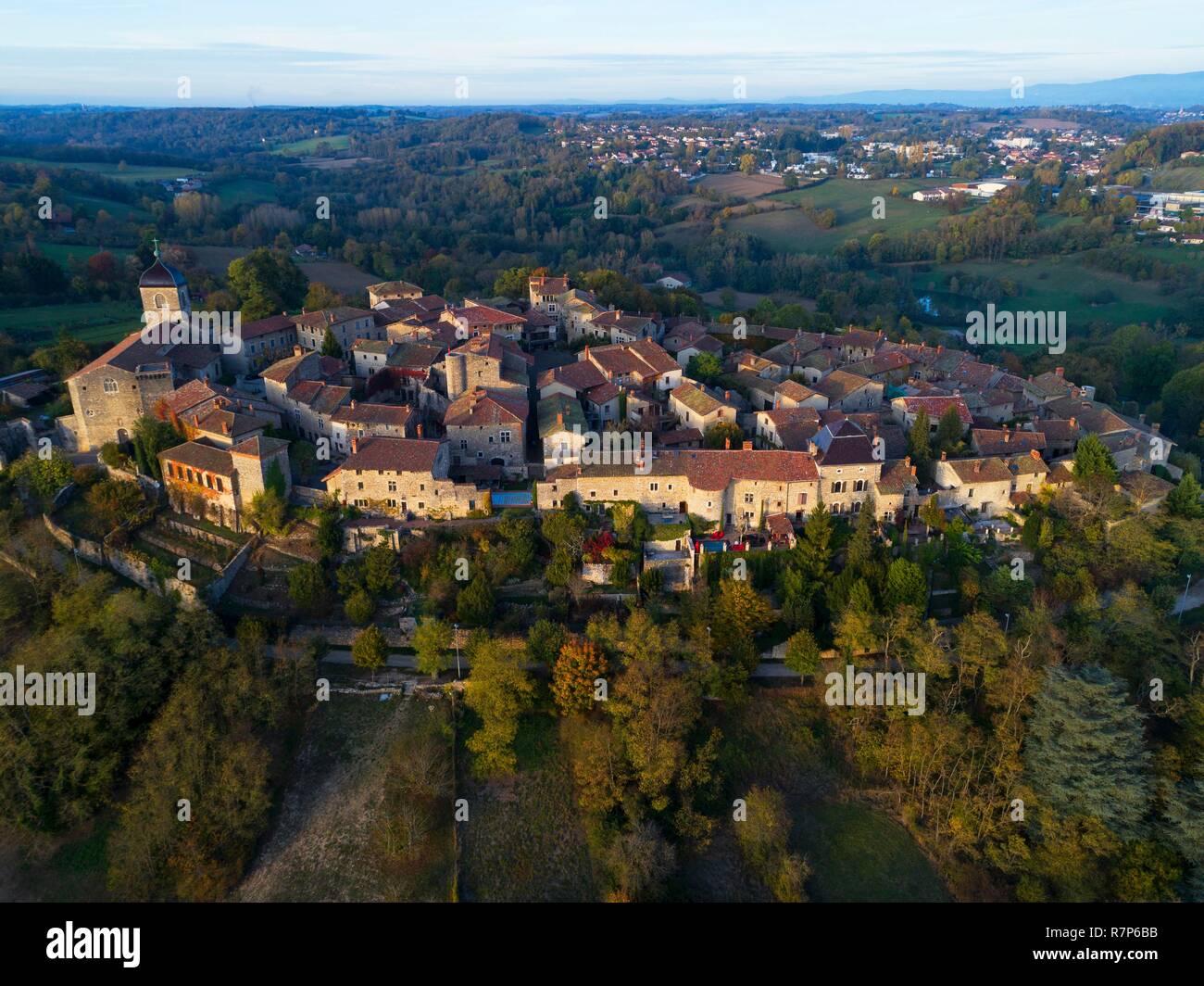 France, Ain, the medieval village of Pérouges, labeled the Most ...