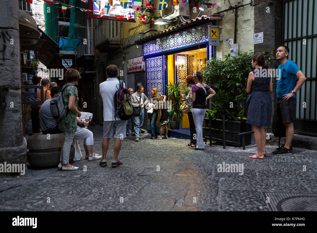 Italy Campania Naples Historical Center Listed As World Heritage By Unesco Quartieri Spagnoli Osteria Il Gobbeto Stock Photo Alamy