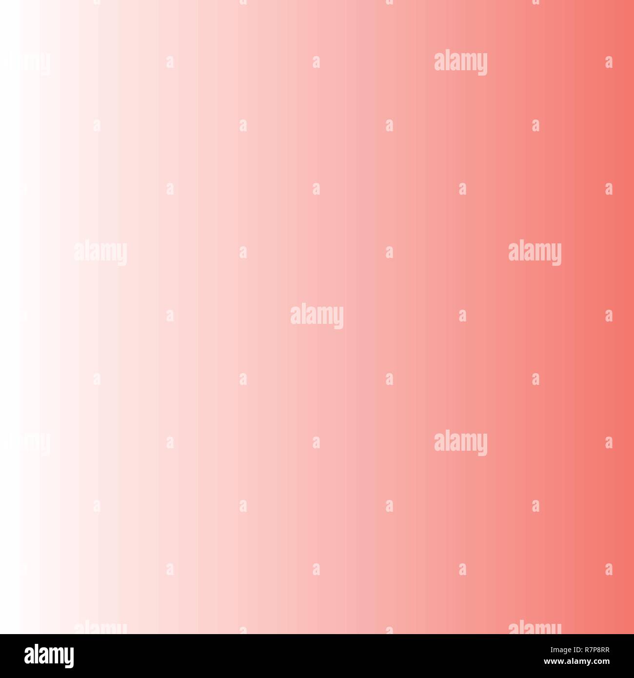 Simple vector gradient from White to Living Coral color. Stock Vector