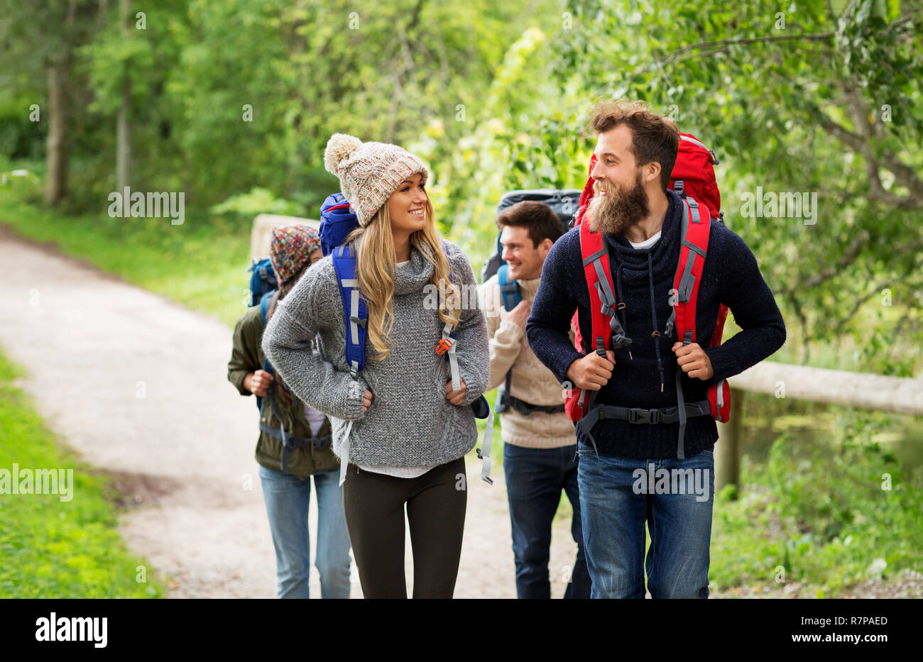 Woman man hiking map hi-res stock photography and images - Alamy