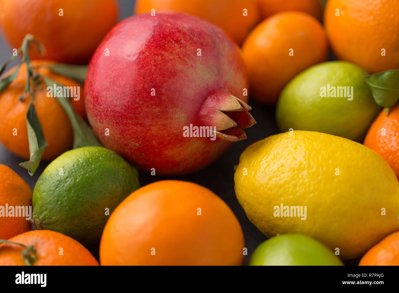 close up of citrus fruits Stock Photo