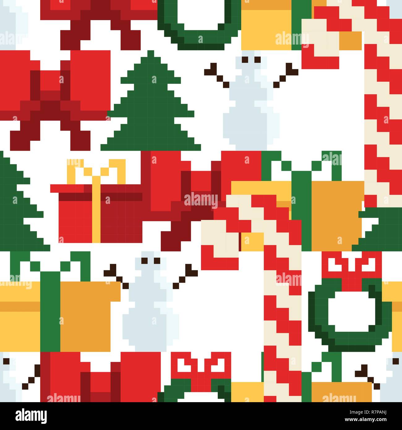 Colorful green tree pixel design Stock Vector Images - Alamy