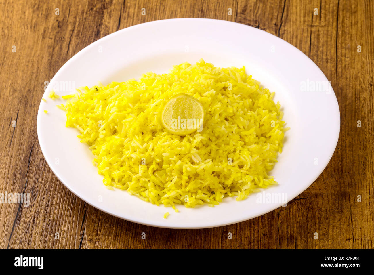 Indian traditional cuisine Yellow Rice with Lime Stock Photo Alamy