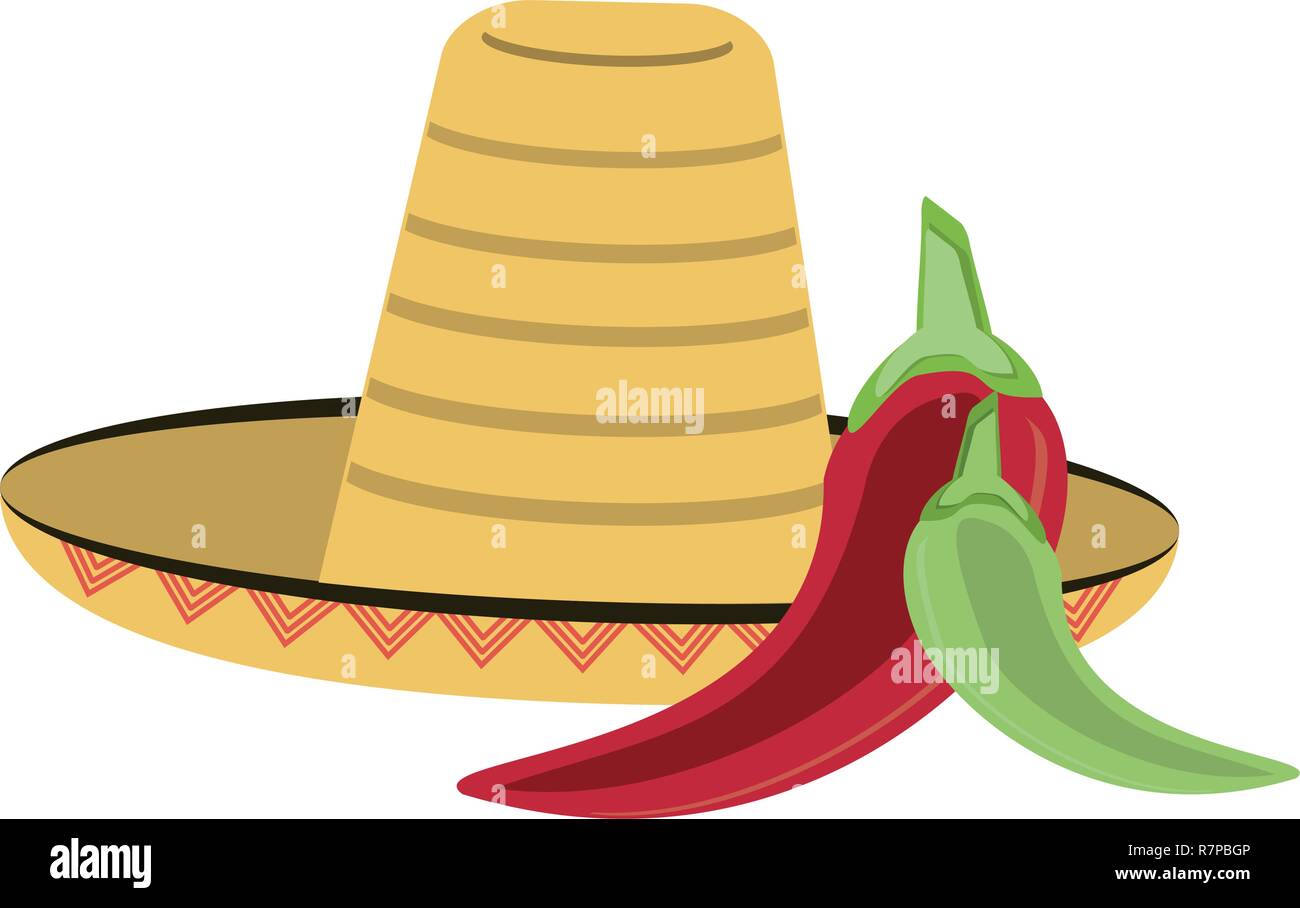 Mexican hat and chillis Stock Vector Image & Art - Alamy