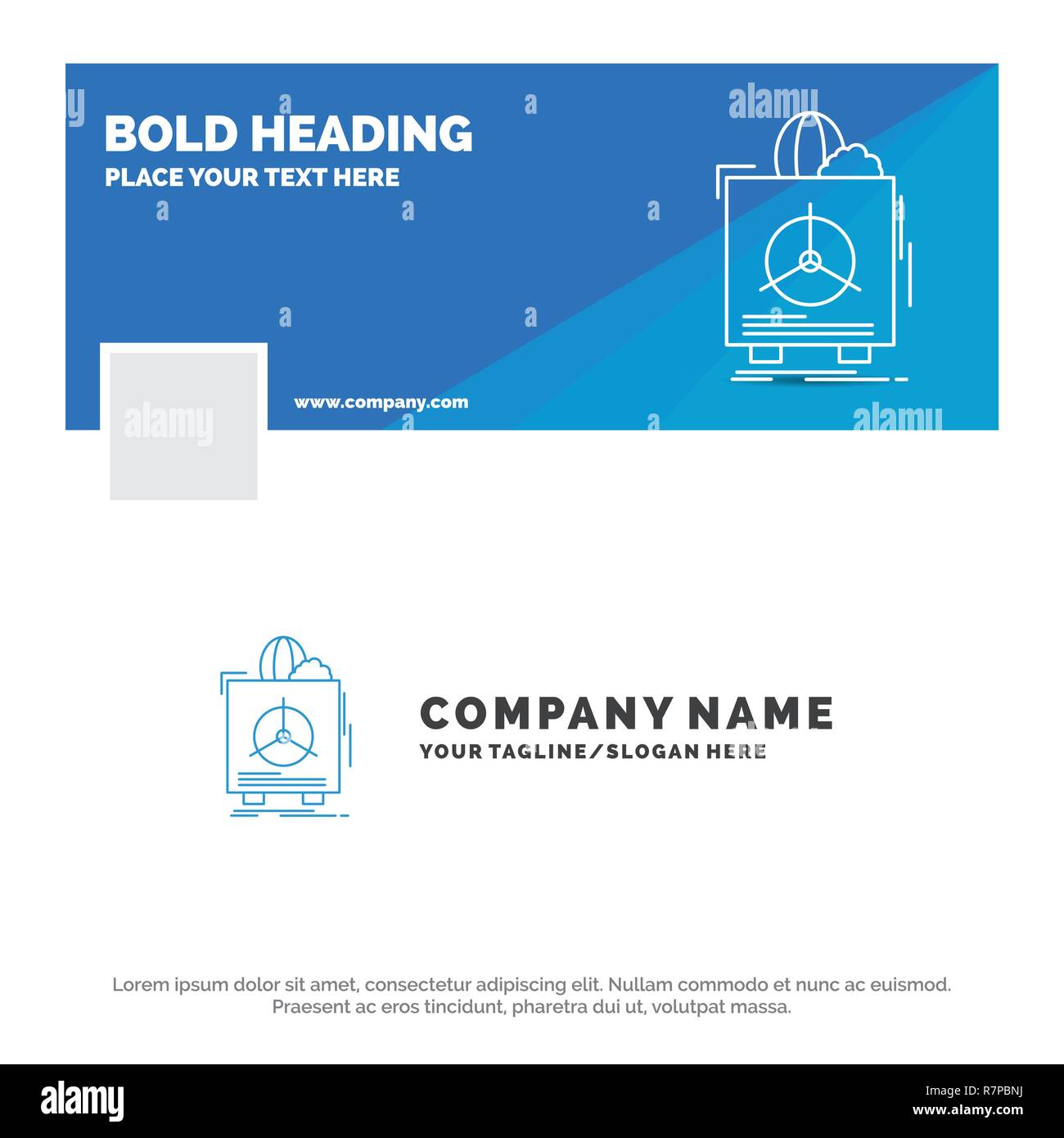 Blue Business Logo Template For Insurance Fragile Product