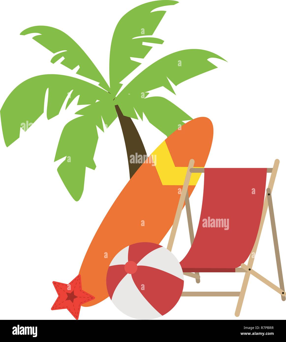 Beach and summer concept Stock Vector Image & Art - Alamy