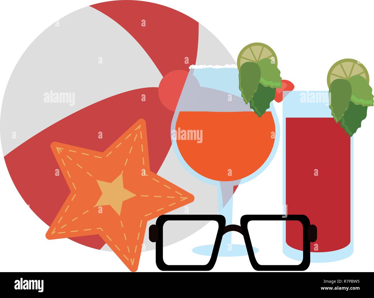 Beach and summer concept Stock Vector Image & Art - Alamy