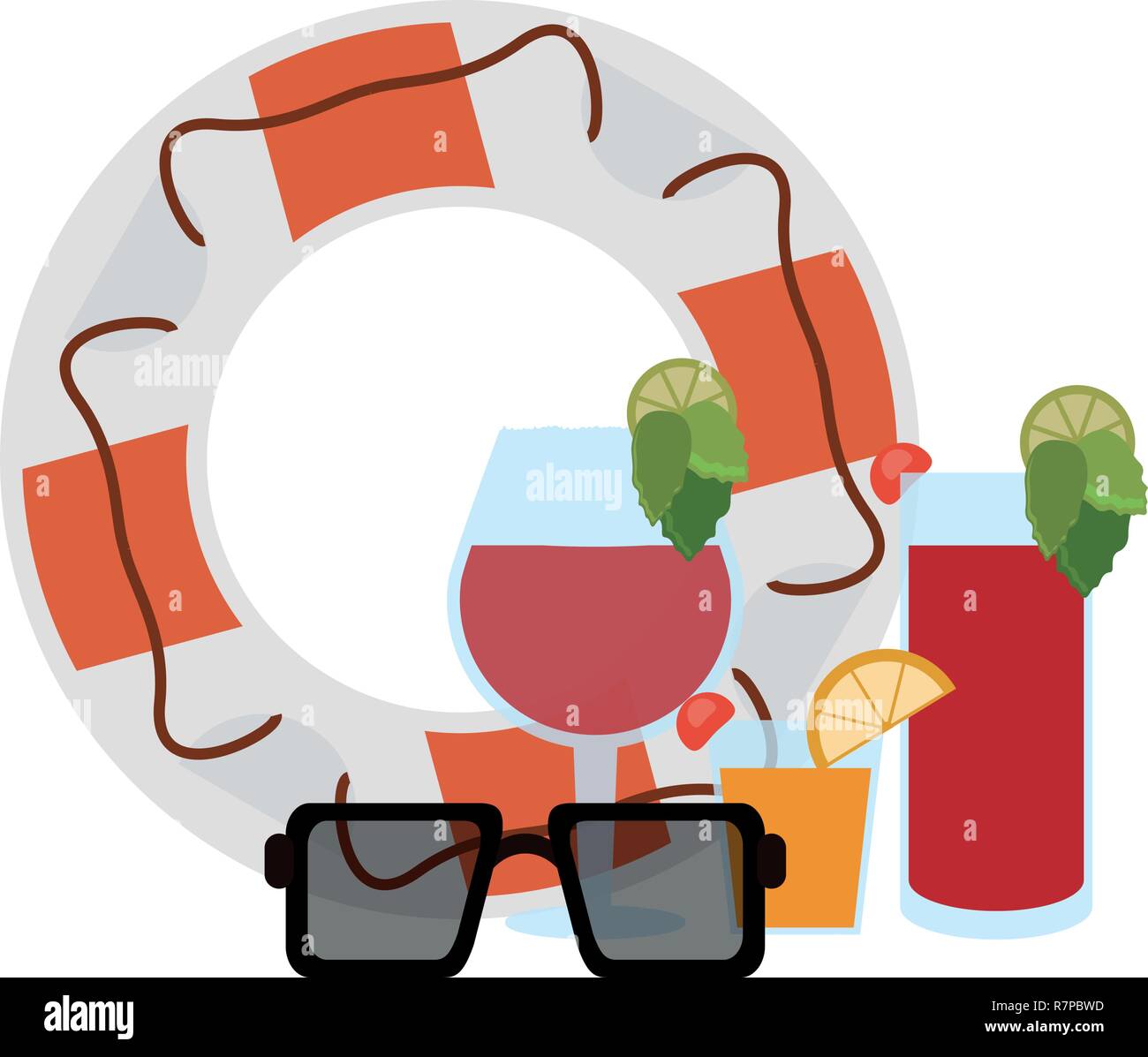 Beach and summer concept Stock Vector Image & Art - Alamy