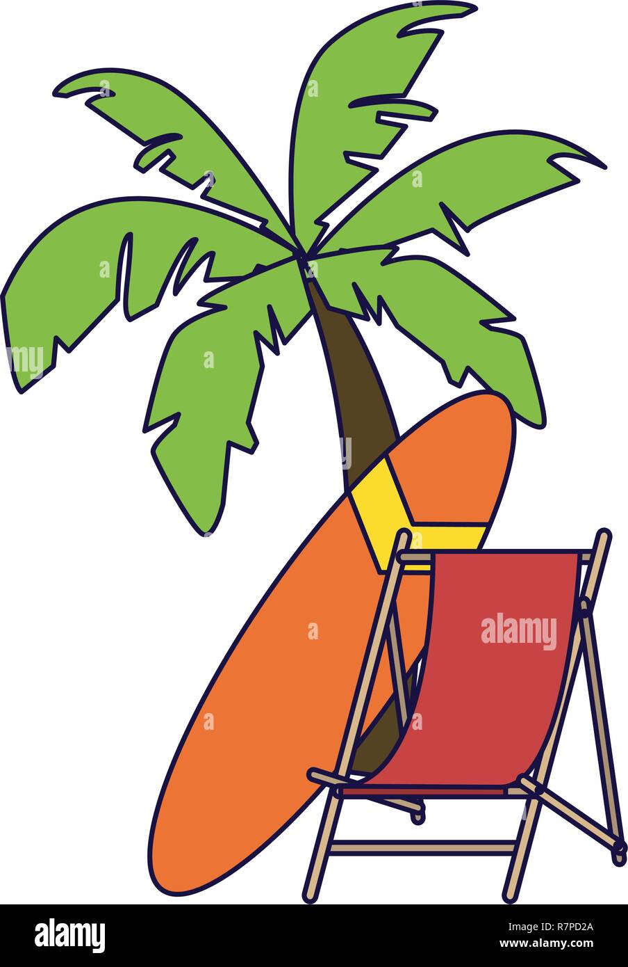 Beach and summer concept Stock Vector Image & Art - Alamy