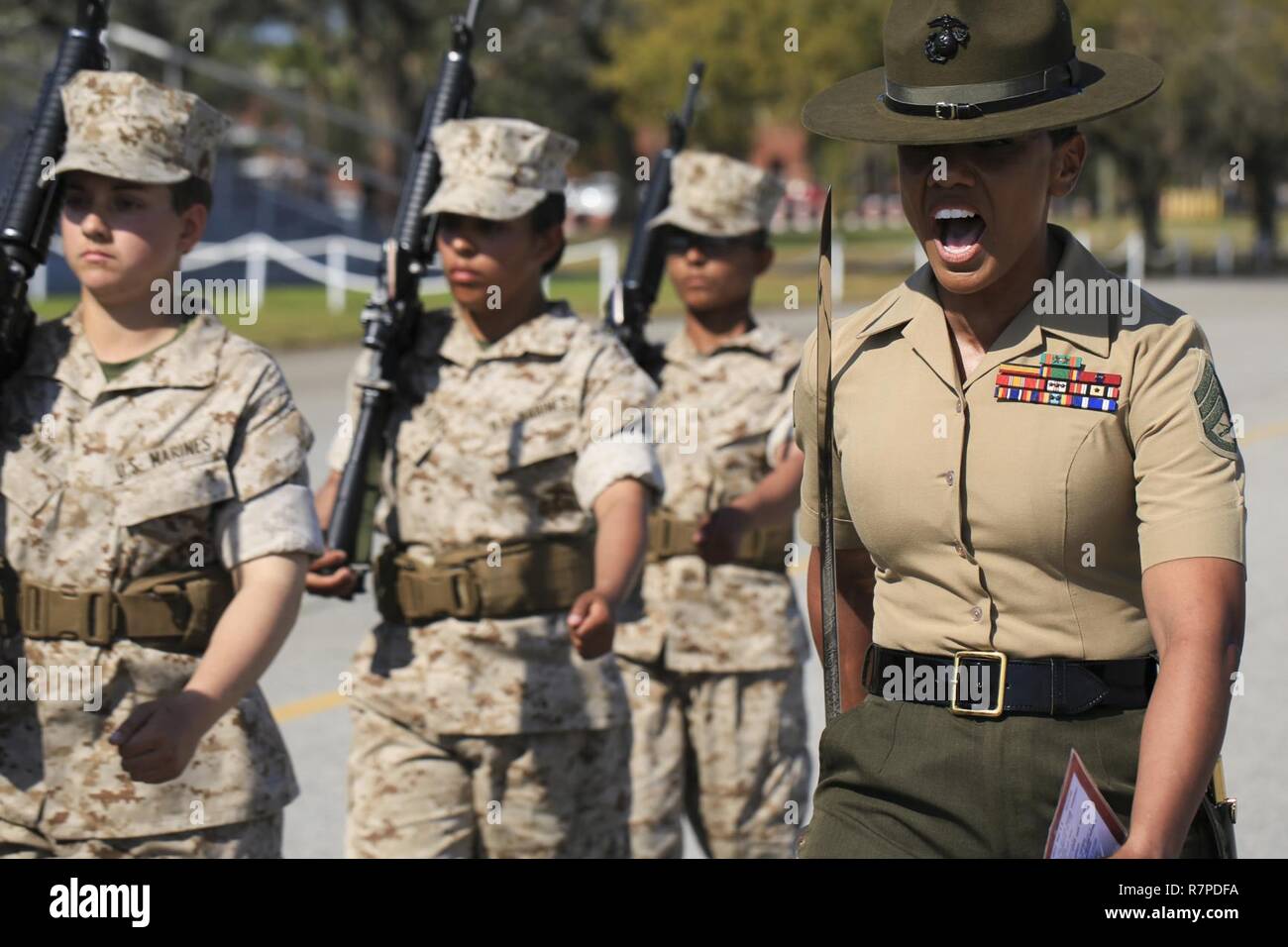female marine drill instructors