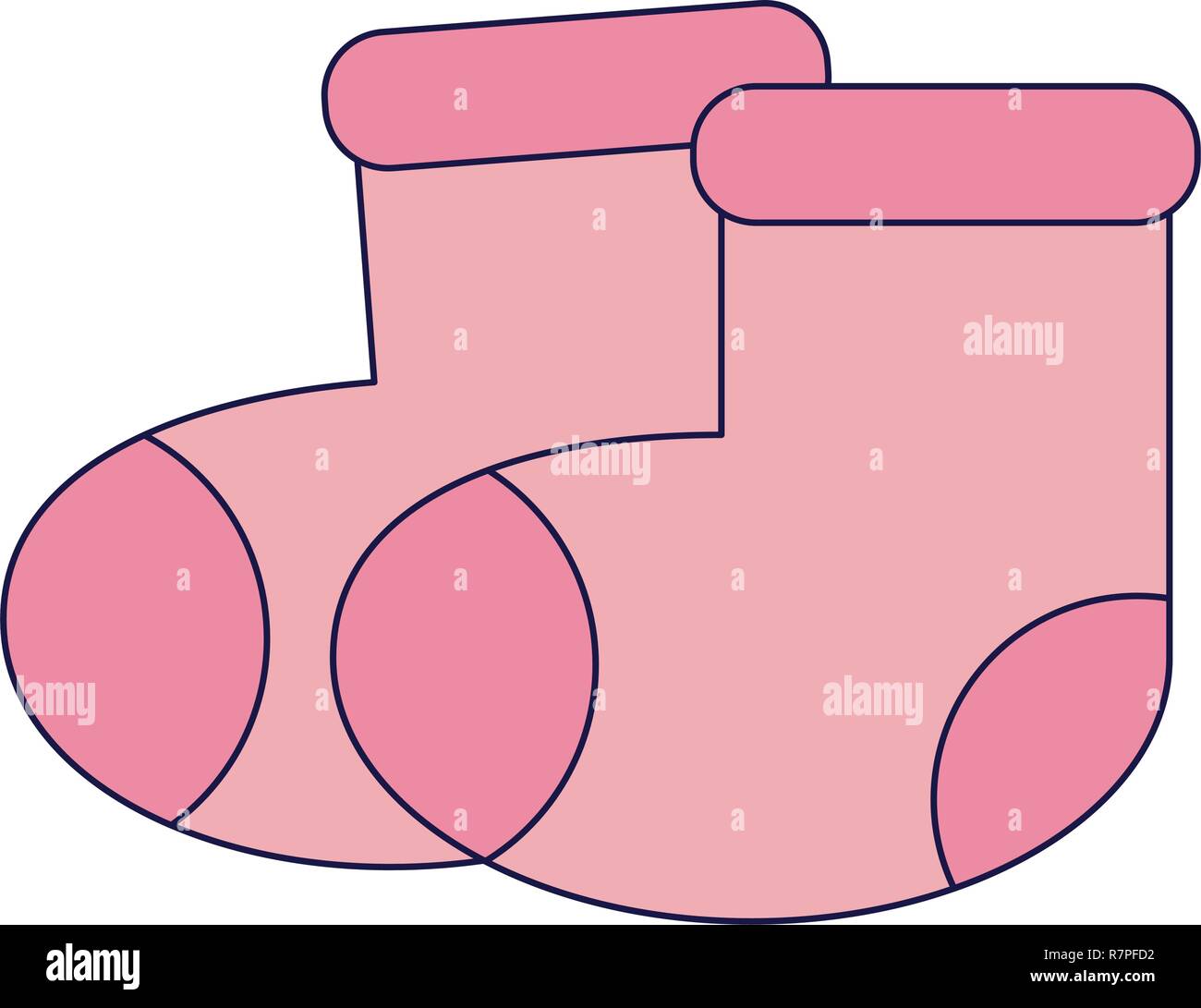 Baby socks isolated Stock Vector Image & Art - Alamy