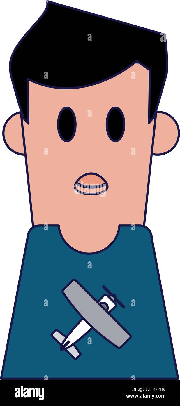 Boy Cartoon Profile Stock Vector Art Illustration Vector Image