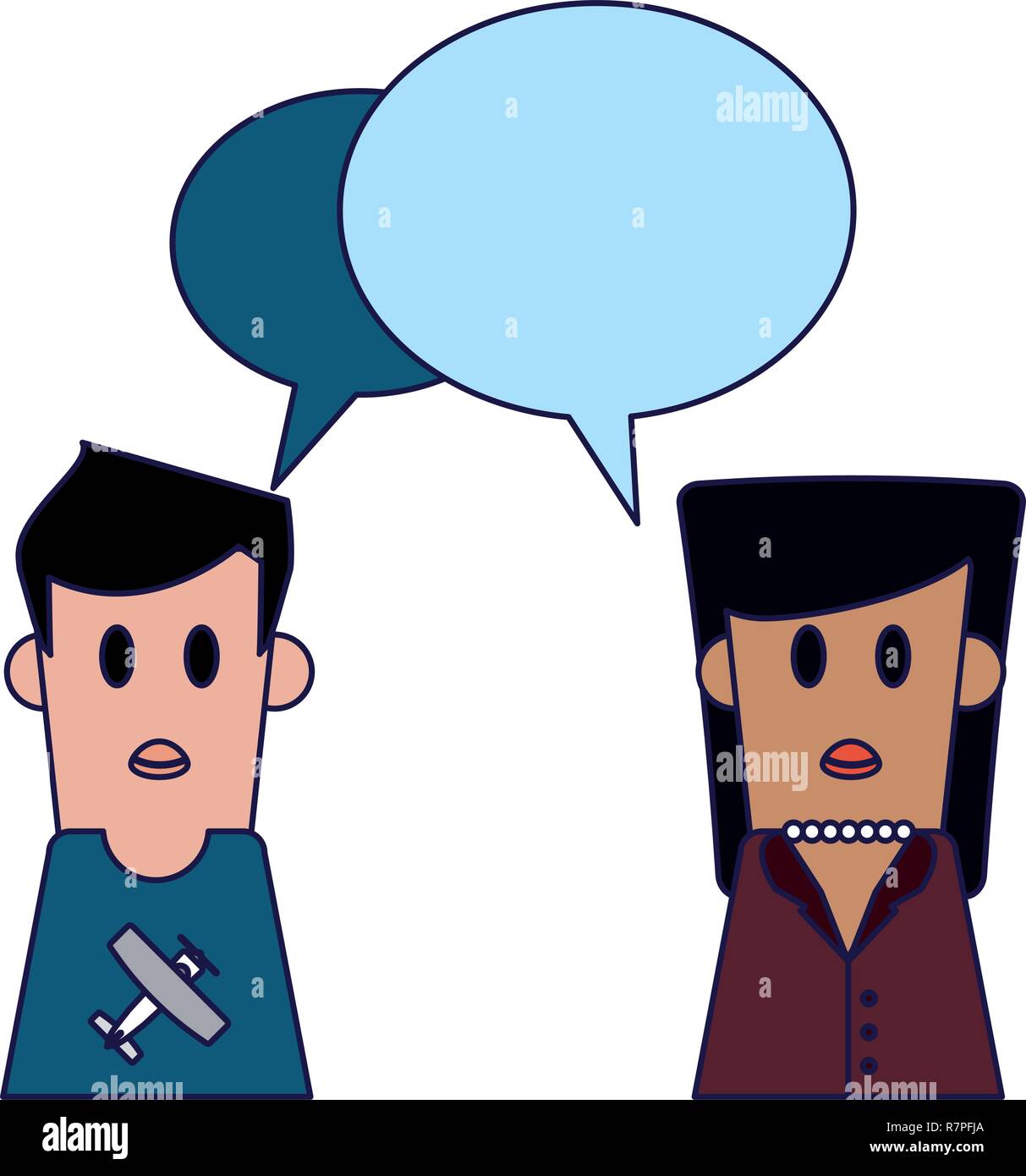 two animated people talking