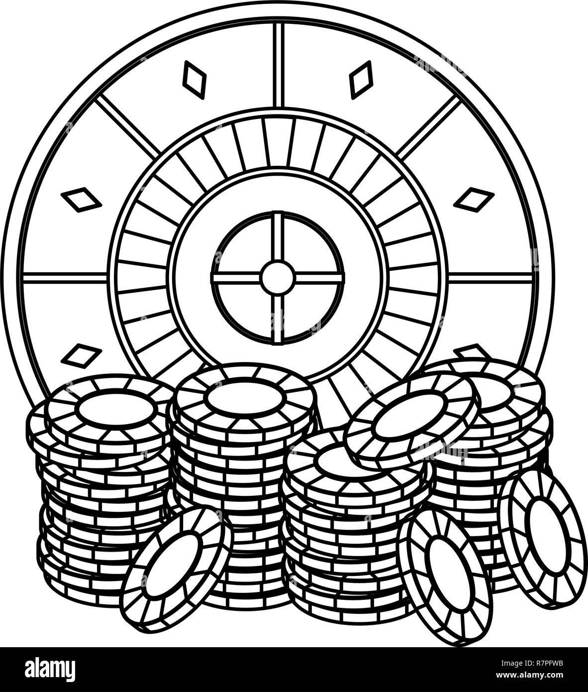 Poker Chips Black and White Stock Photos & Images Alamy