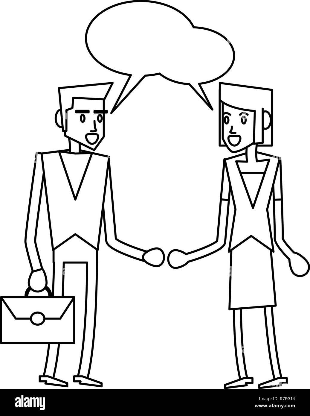 Business teamwork executive in black and white Stock Vector Image & Art ...