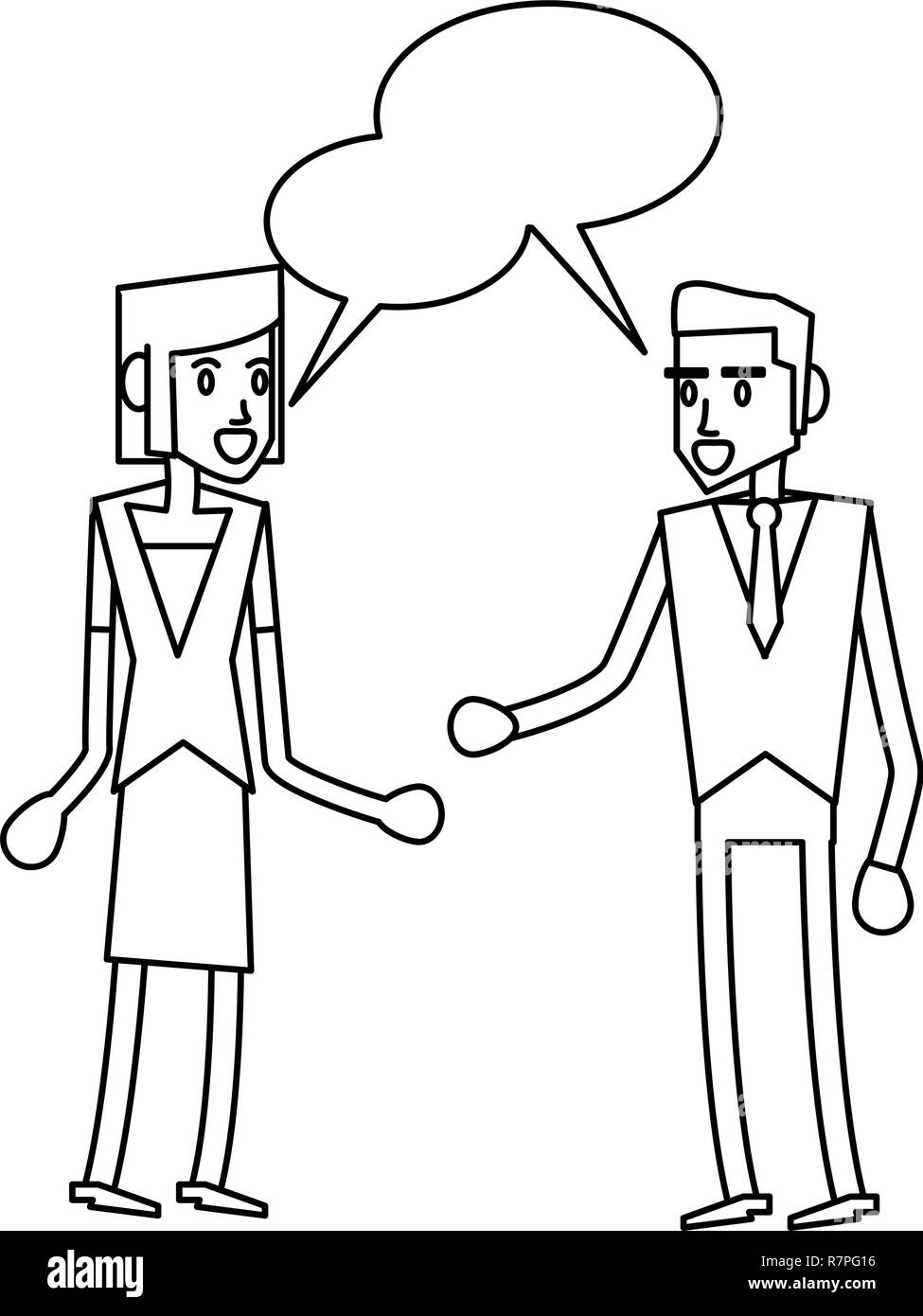 Business teamwork executive in black and white Stock Vector Image & Art ...