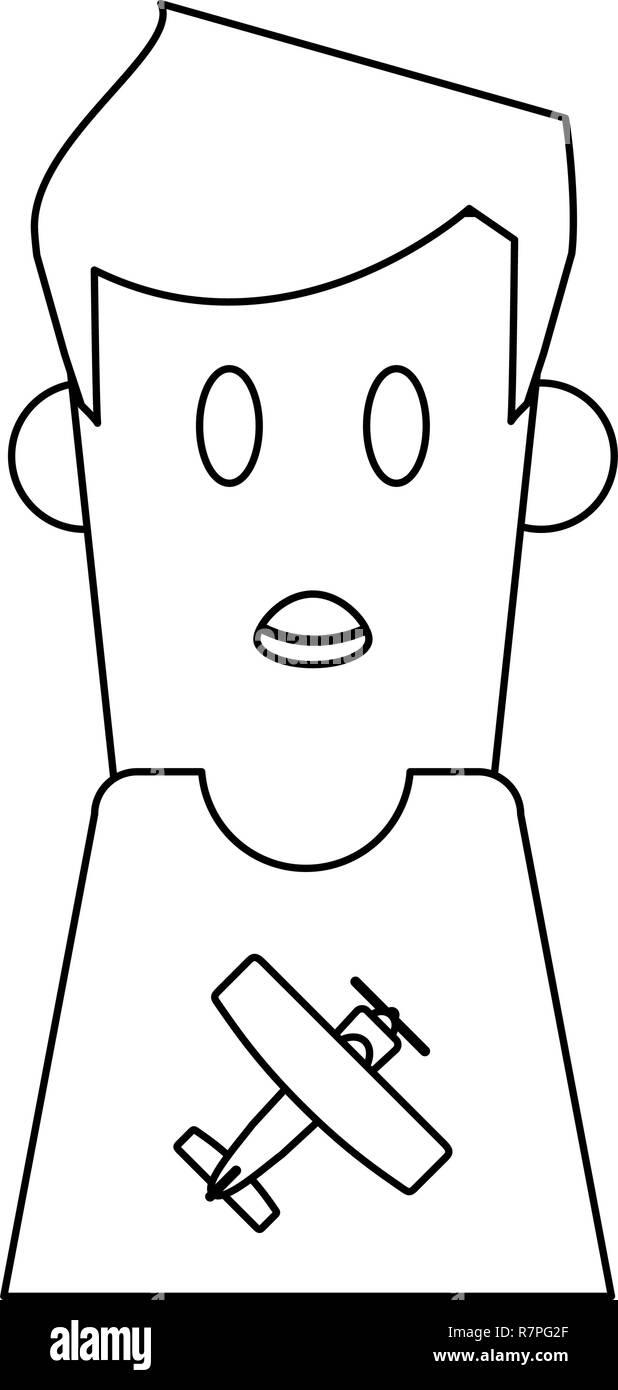 Cartoon teen boy Black and White Stock Photos & Images - Alamy