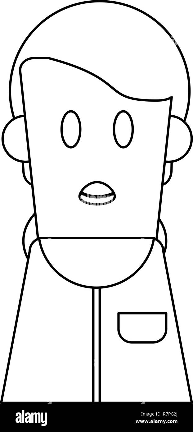 Cartoon Teen Boy Black and White Stock Photos & Images - Alamy