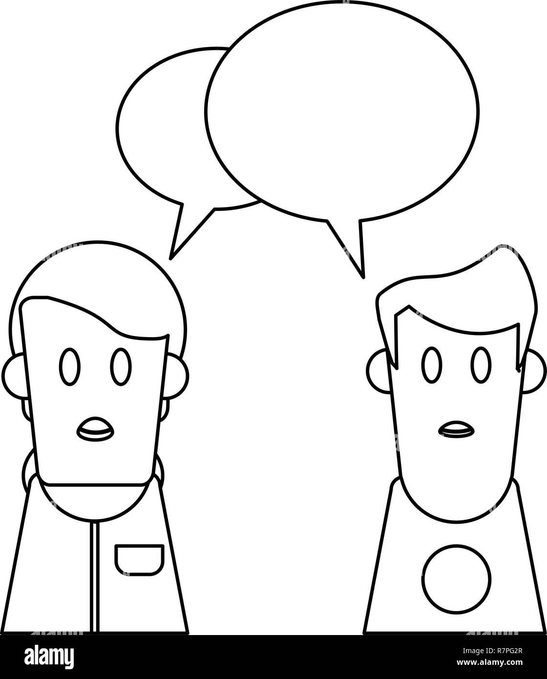 people talking cartoon in black and white Stock Vector Image & Art Alamy