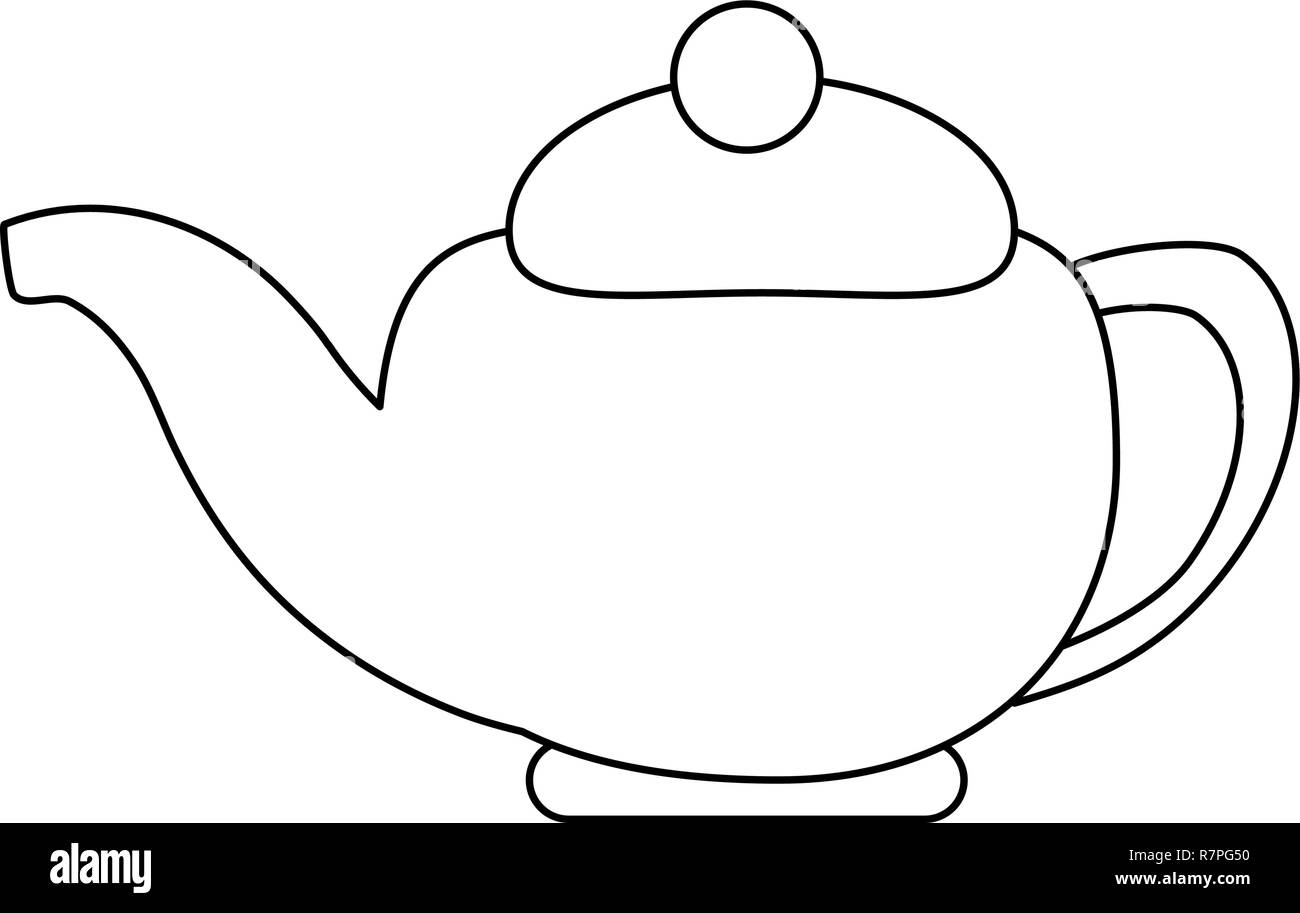 tea kettle porcelain in black and white Stock Vector Image & Art Alamy