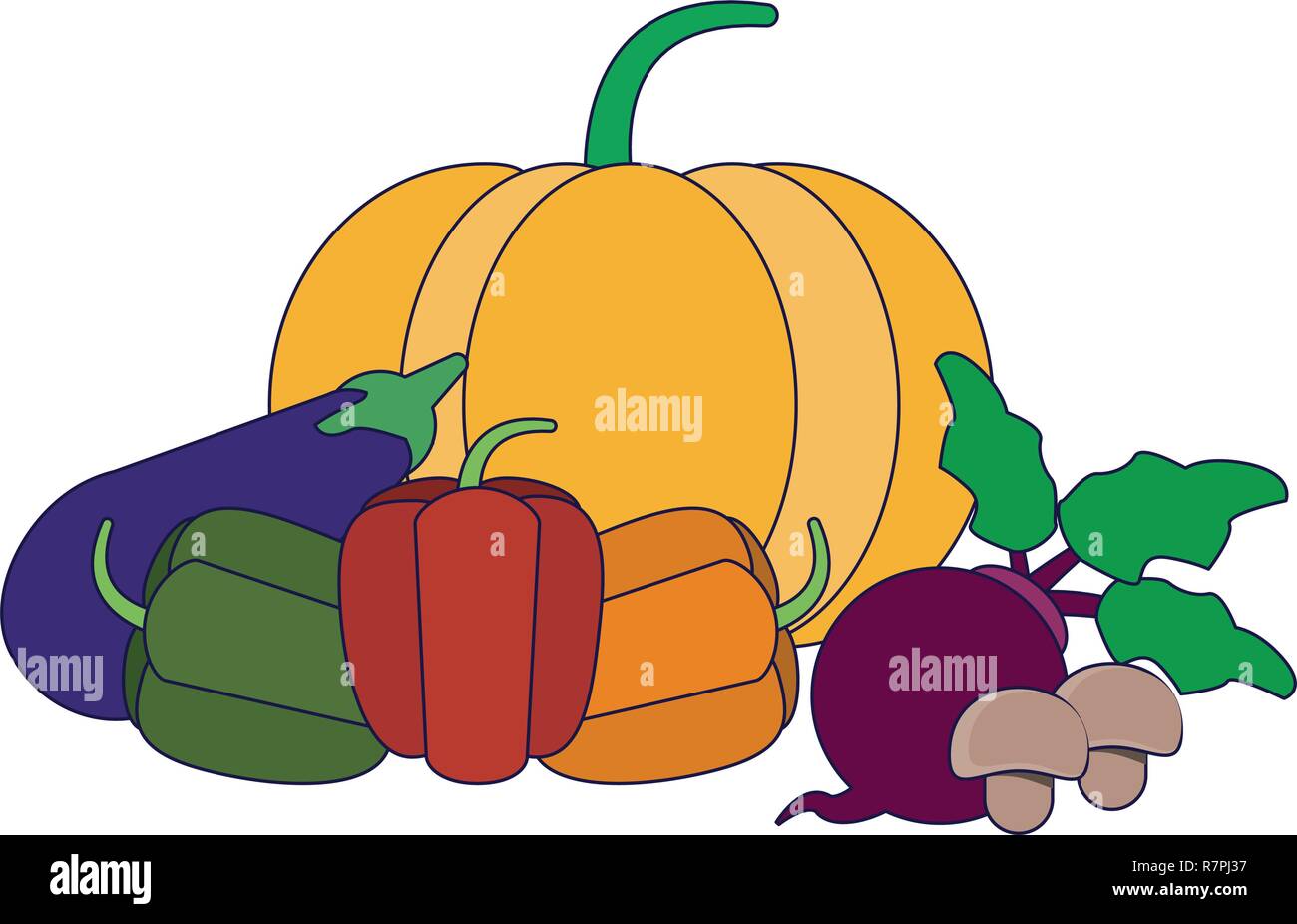 fruits and vegetables Stock Vector Image & Art - Alamy