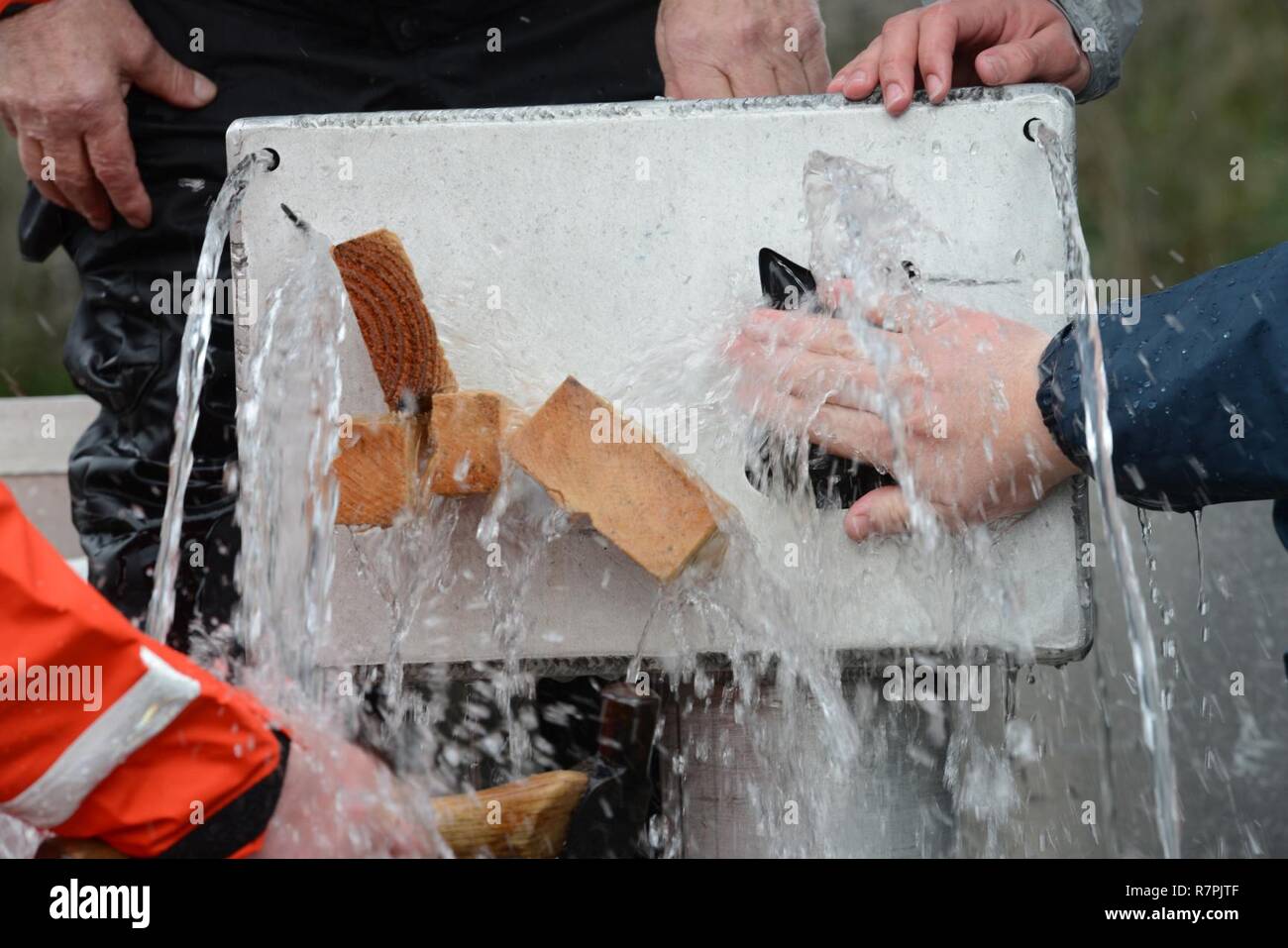 Students Use Hammers Wooden Wedges Bits Of Rubber Matting And