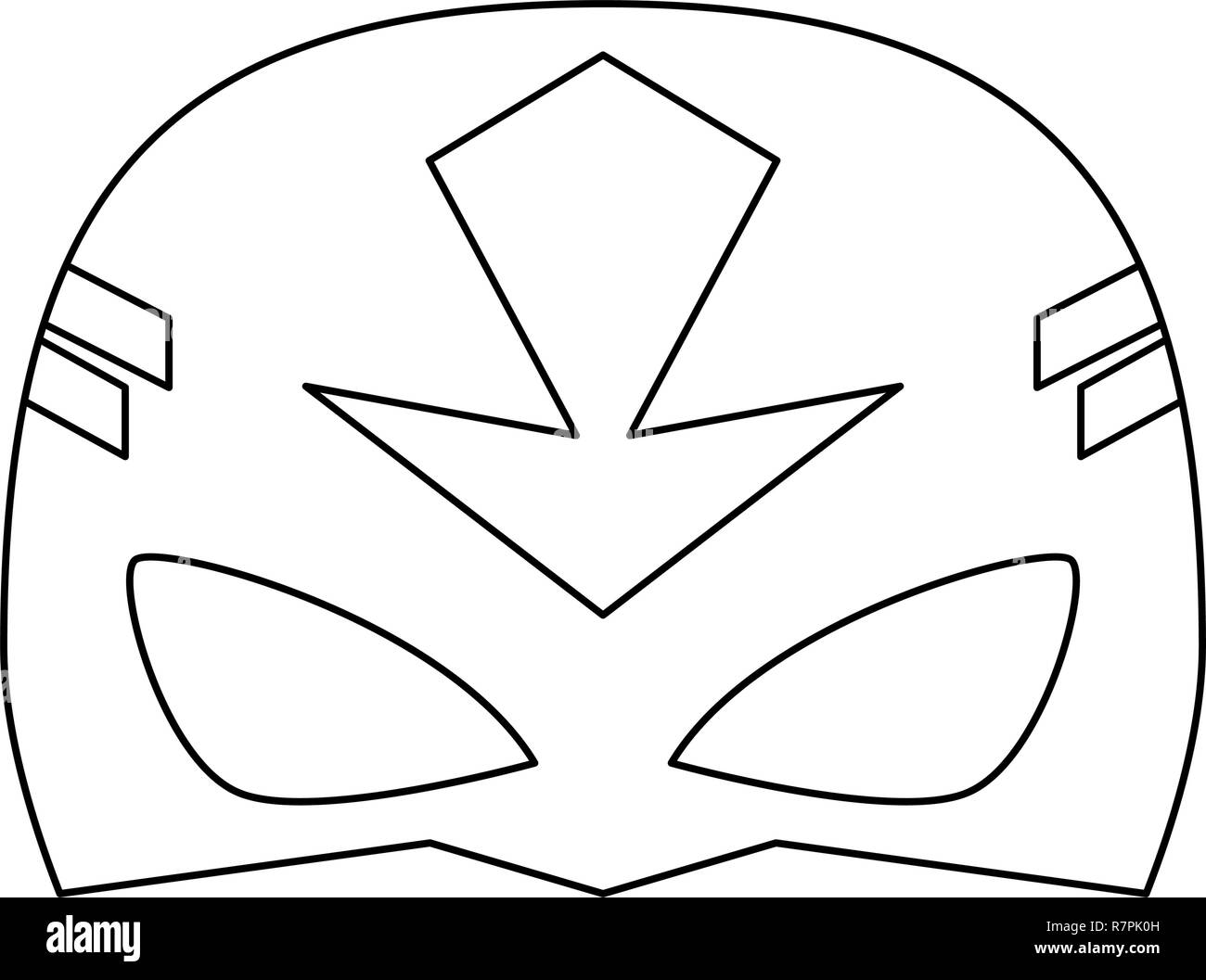 Superhero mask character in black and white Stock Vector Image & Art Alamy