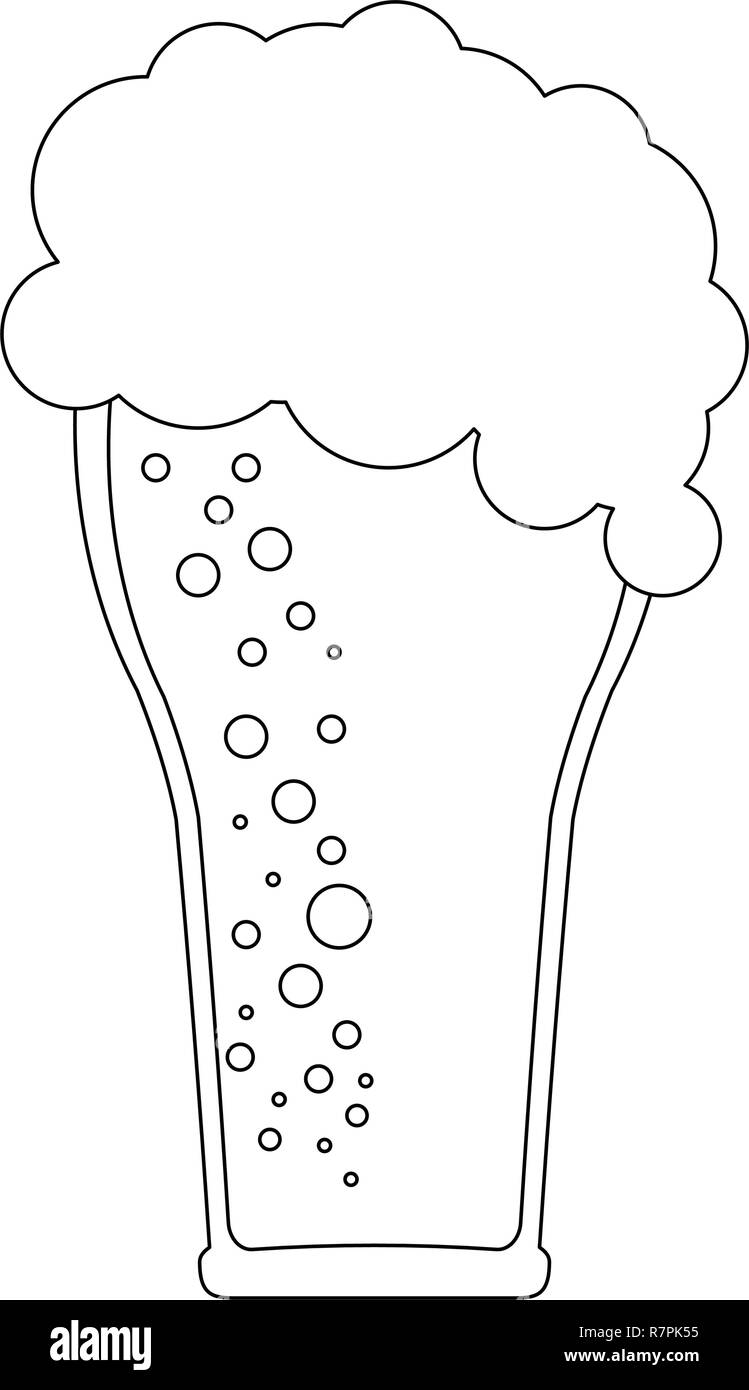 Beer glass cup in black and white Stock Vector Image & Art - Alamy